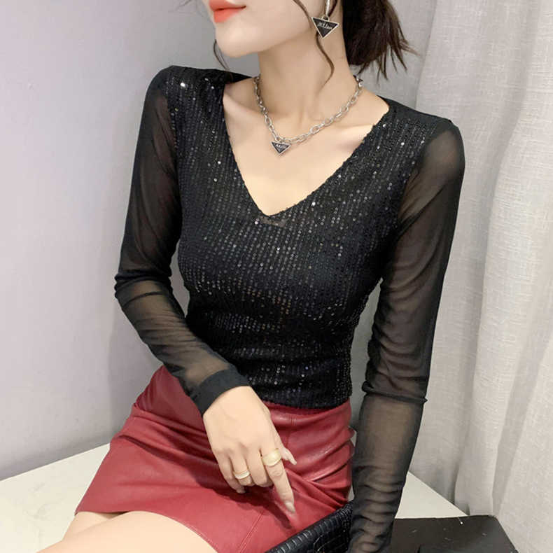 블라우스 라틴 칠부 브이넥 줌바댄스 재즈 라인댄스상의 셔츠 - 상세 이미지 2