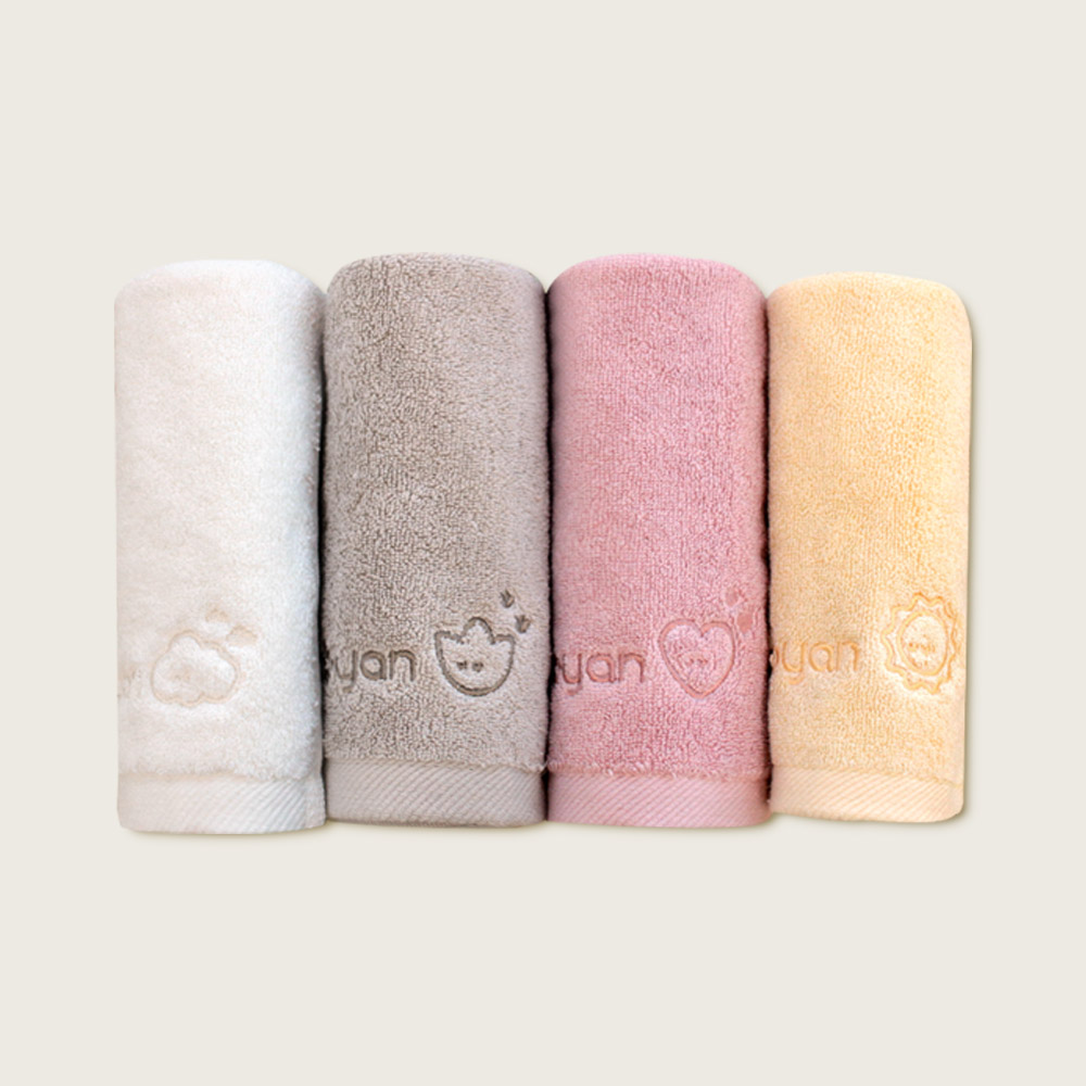 베이비앙 아기 유아 도톰한 심볼라인 고급 40수 순면 고리타올 2장