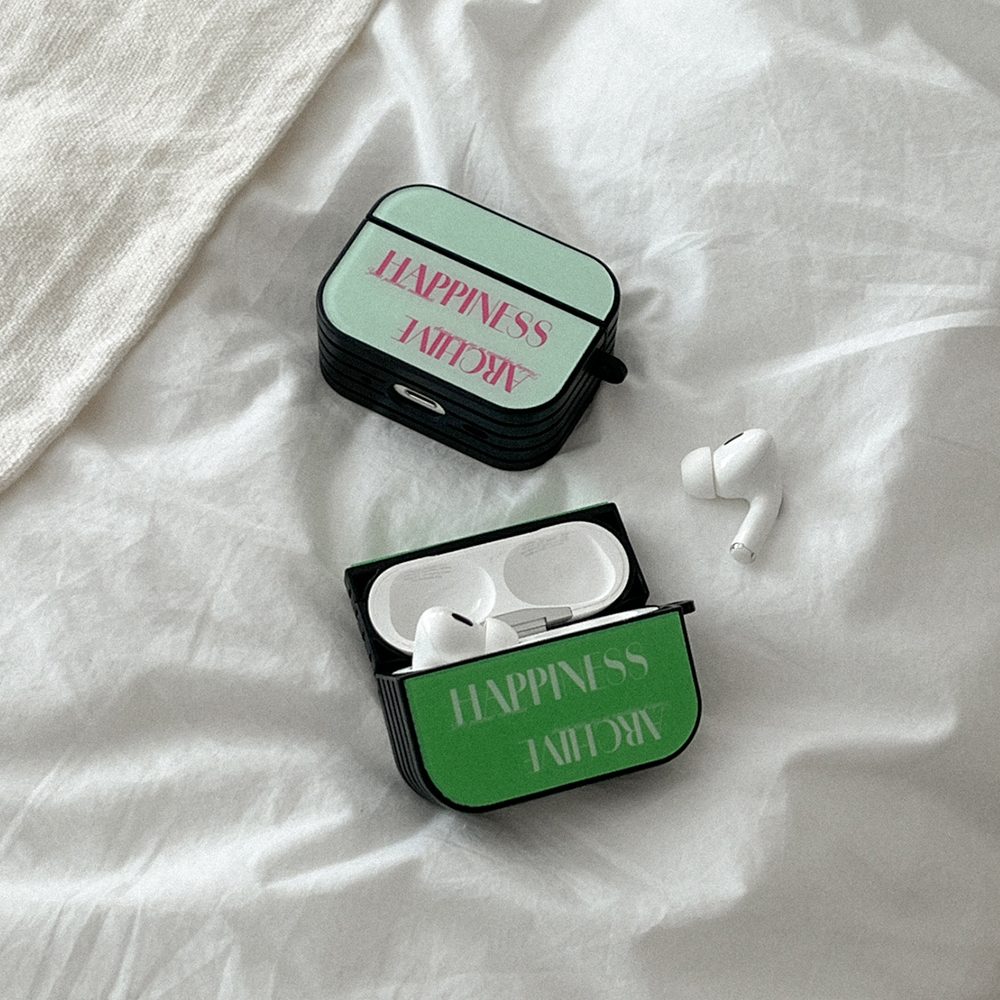 happiness archive 에어팟 프로 케이스 하드 범퍼 sky blue