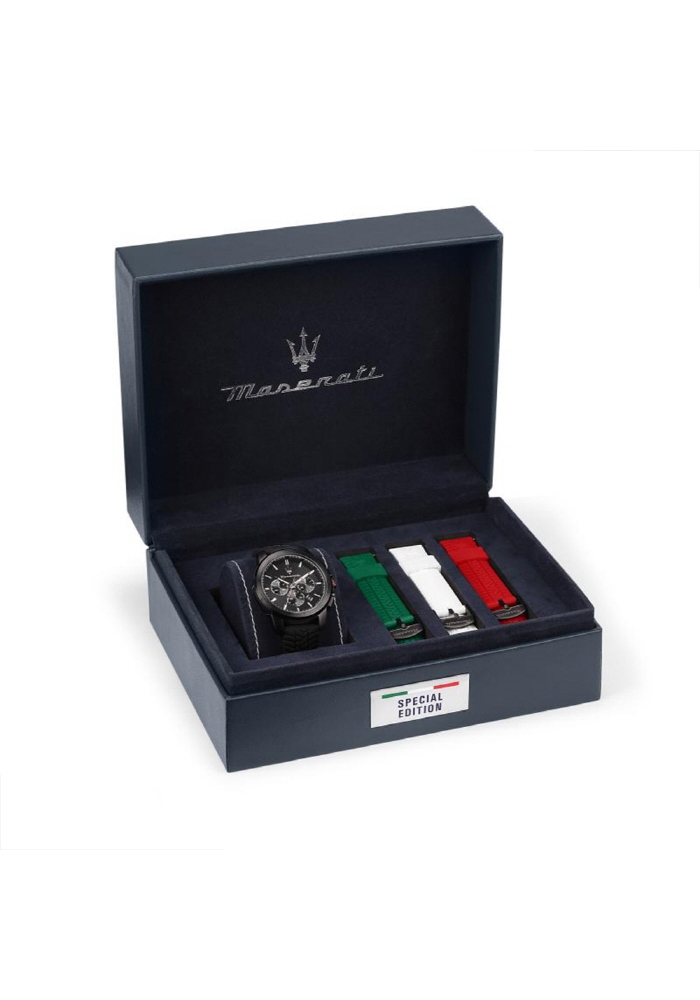 [Italian Design] 마세라티 남자 SUCCESSO 고무 클래식 손목 패션 방수 야광시계 이태리국기 이미지 7