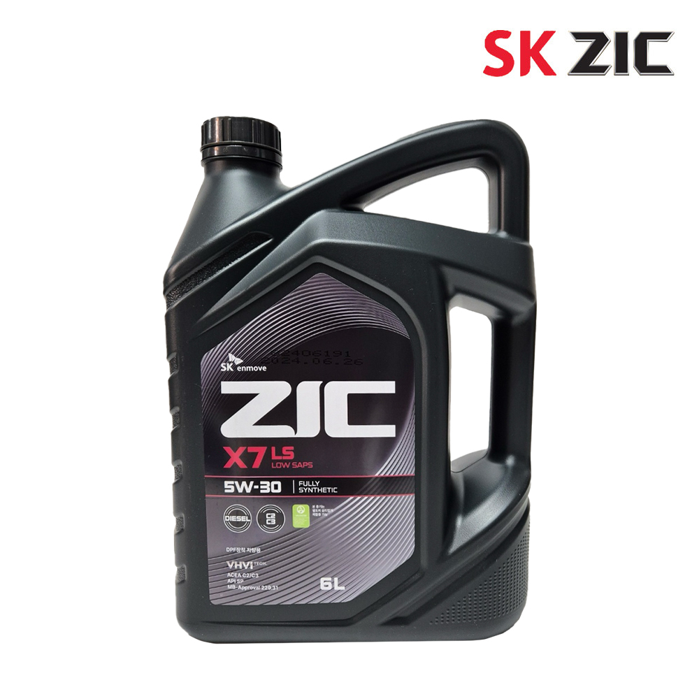 지크 X7 LS 5w30 6L 가솔린 디젤 SK 엔진오일 5w-30 - 상품 이미지