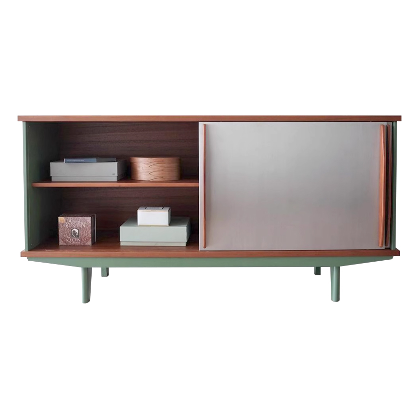 유미라이크 원목 메탈 수납장 거실 인테리어 캐비닛 - 상세 이미지 2