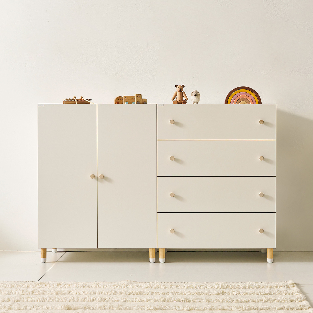 트리니홈 베키 베이비장 세트 800서랍 800옷장 유아 아기 주니어 어린이 서랍장 옷장