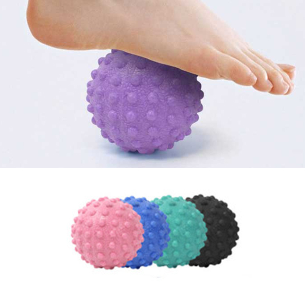 지압 돌기 싱글 소프트형 실리콘 요가 필라테스 마사지볼 싱글 땅콩볼 라크로스볼 발바닥 손 어깨 괄사 안마 공 - 상품 이미지
