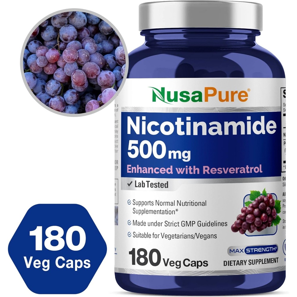 누사퓨어 니코틴산아미드 트랜스 레스베라트롤 500mg 180정 - 상세 이미지 3
