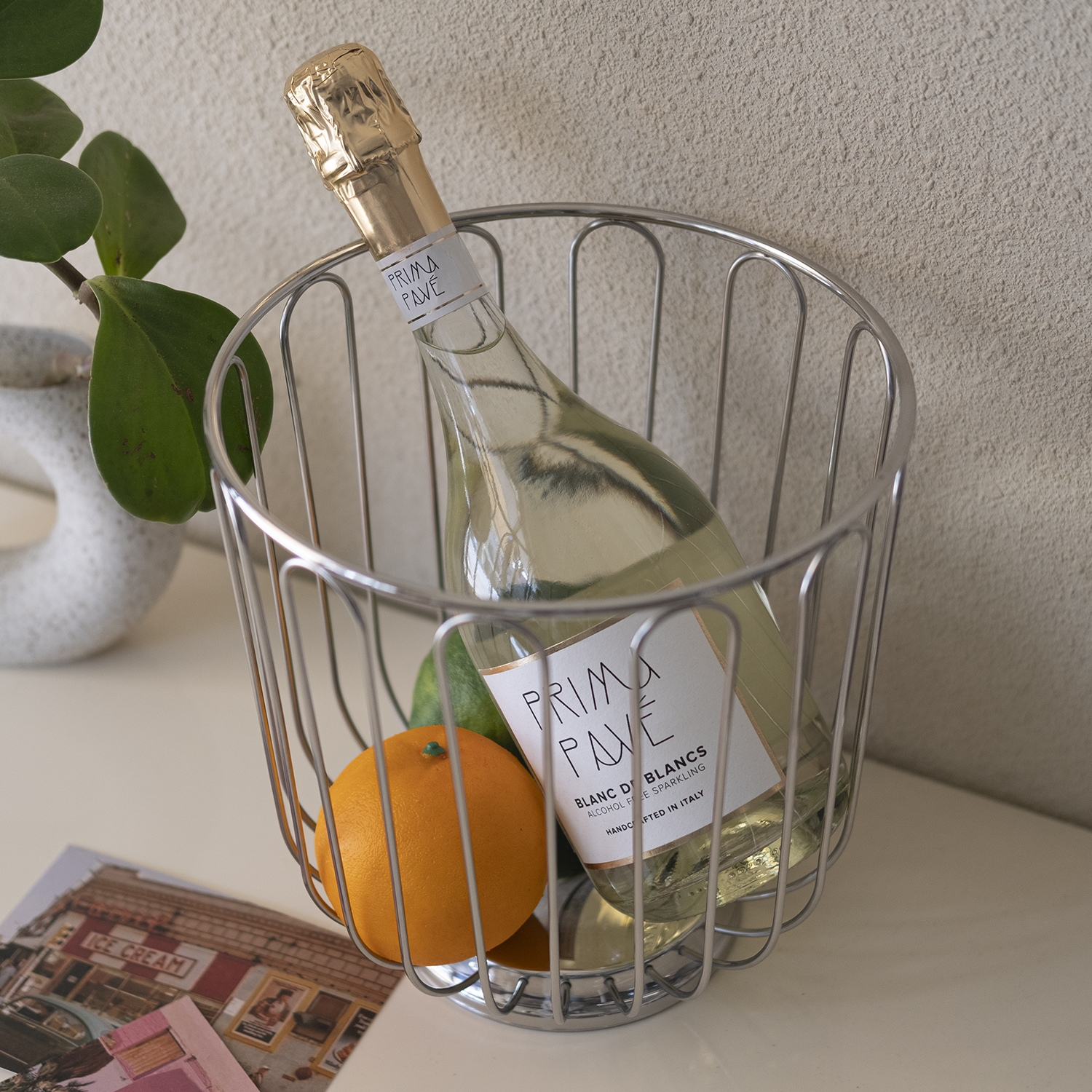 빌라트 스텐 와이어 바스켓 롱 철제 수납 정리 바구니