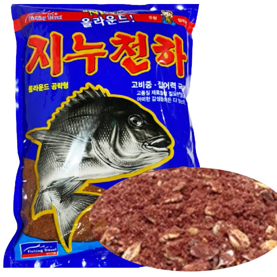 낚시여행 지누천하 2kg 습식 감성돔 집어제 1봉 파우더 밑밥 미끼 고비중