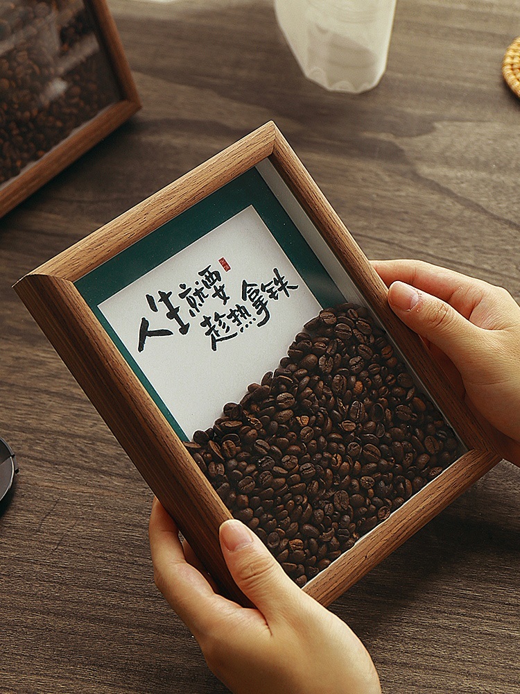 카페 인테리어 액자 프레임 커피콩을 넣는 - 상세 이미지 3