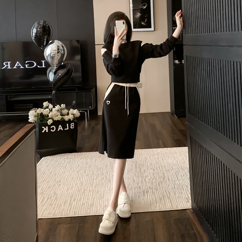 행사 수입의류 이부진패션 하객룩 블랙 품위 셋업 올드머니 셋업 - 상세 이미지 4