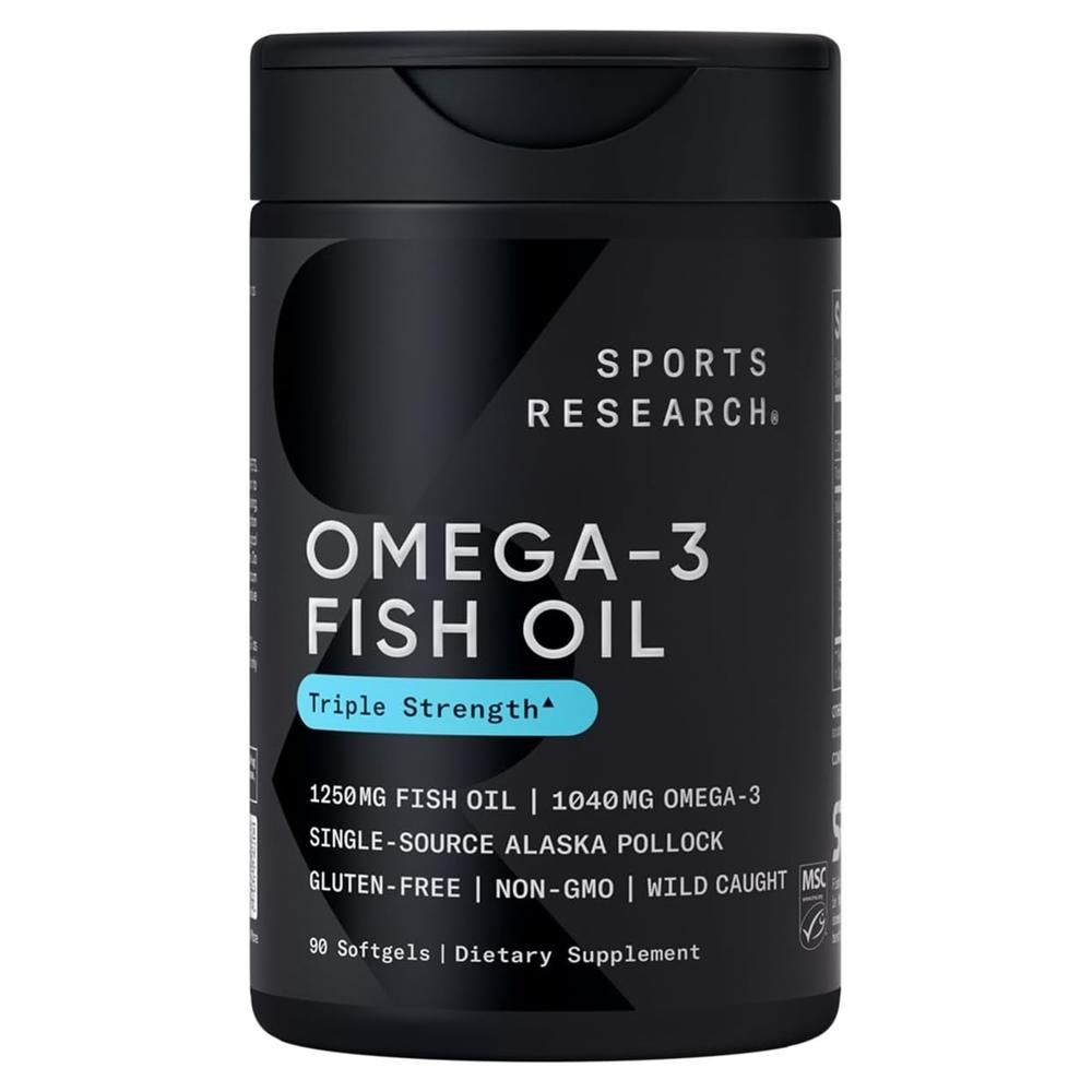 스포츠리서치 세배강한 오메가3 피쉬오일 1250mg 60캡슐 Sports Research - 상품 이미지