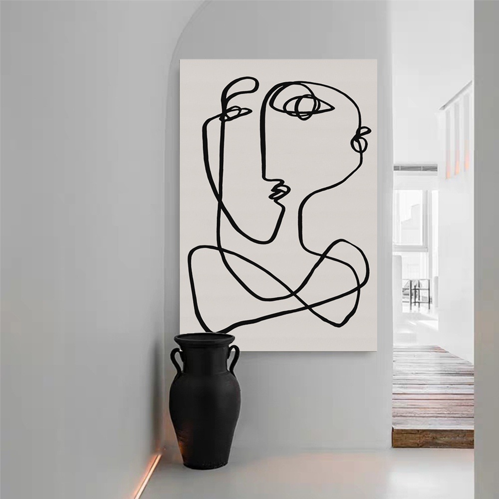 흑백 인테리어 액자 그림 이어그리기 분위기있는 샵 - 상세 이미지 4