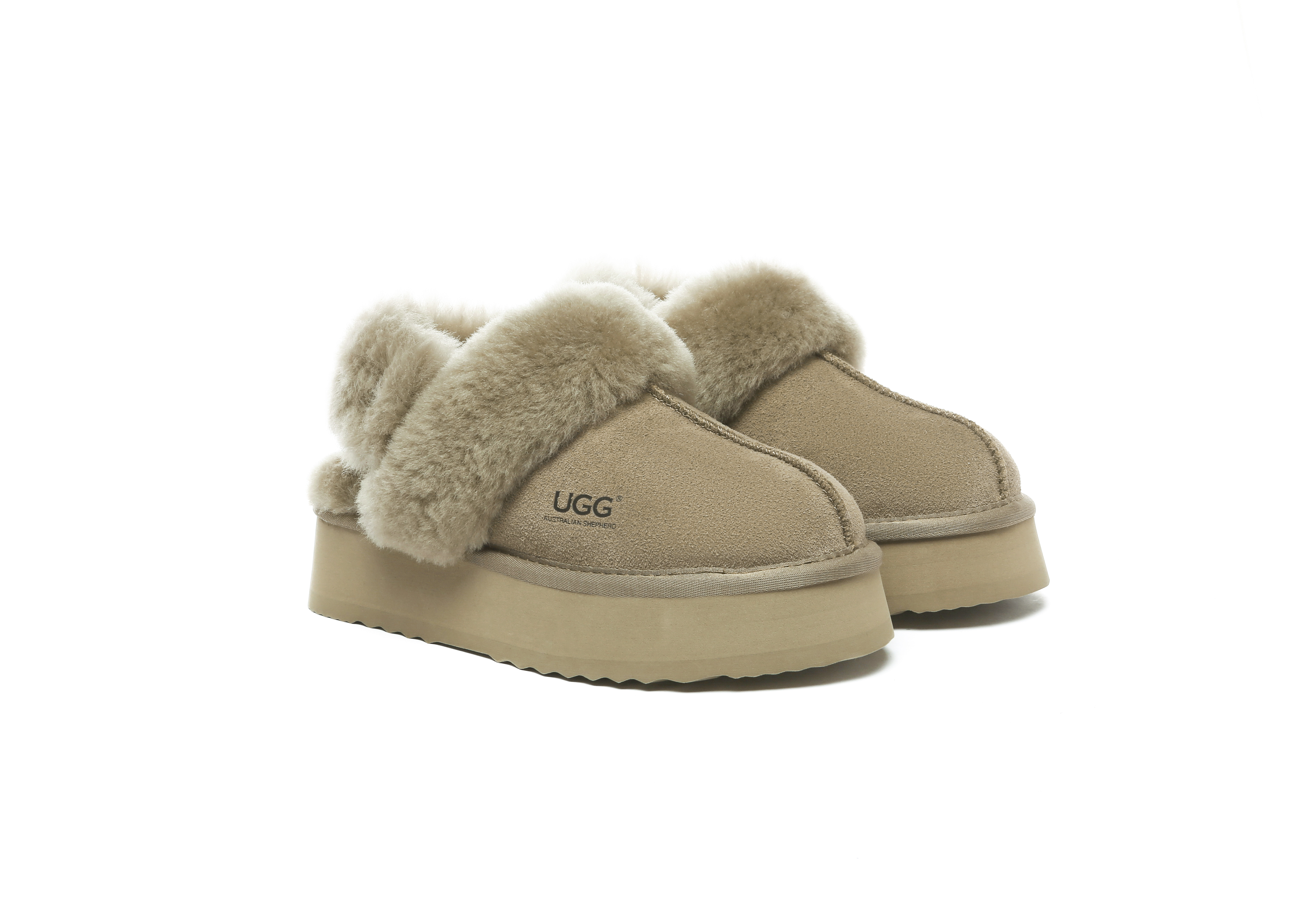 호주 에버어그 펀케트 무사 플랫폼 밴딩 여성 슬리퍼 체스넛 블랙 핑크 AS2077