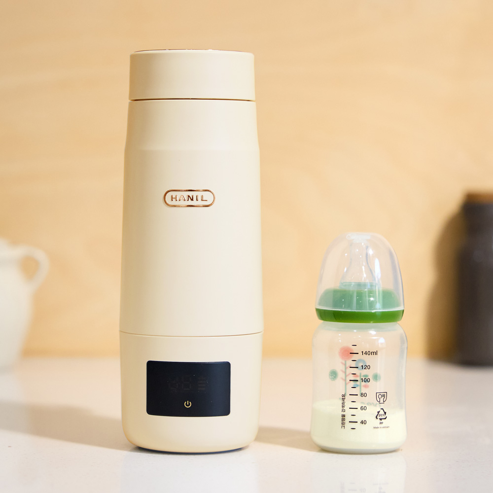 한일 100도씨 물 끓이는 보온병 무선 분유포트 가열 텀블러 보온 온도조절 출산선물