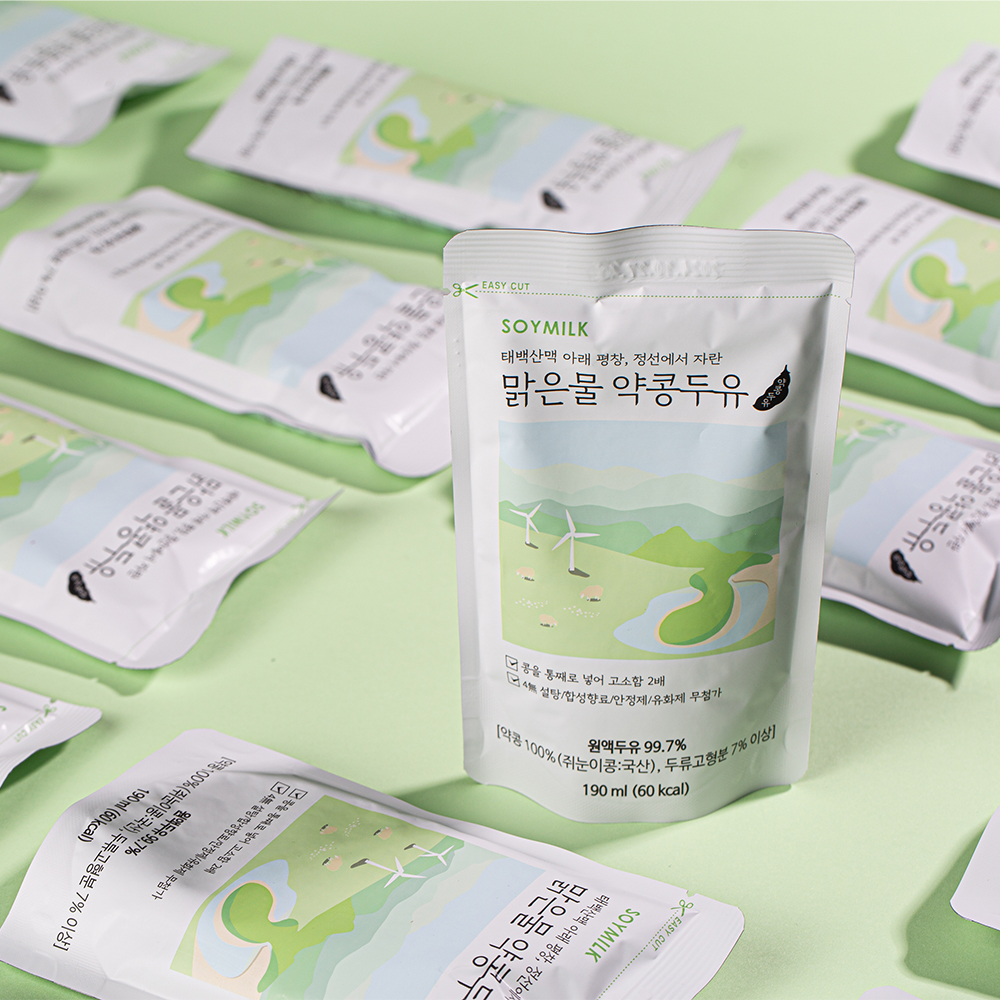 굿스푼 맑은물 약콩두유 국산콩 저칼로리 무가당 무첨가 칼슘두유 190ml 60팩 3박스 - 상세 이미지 3