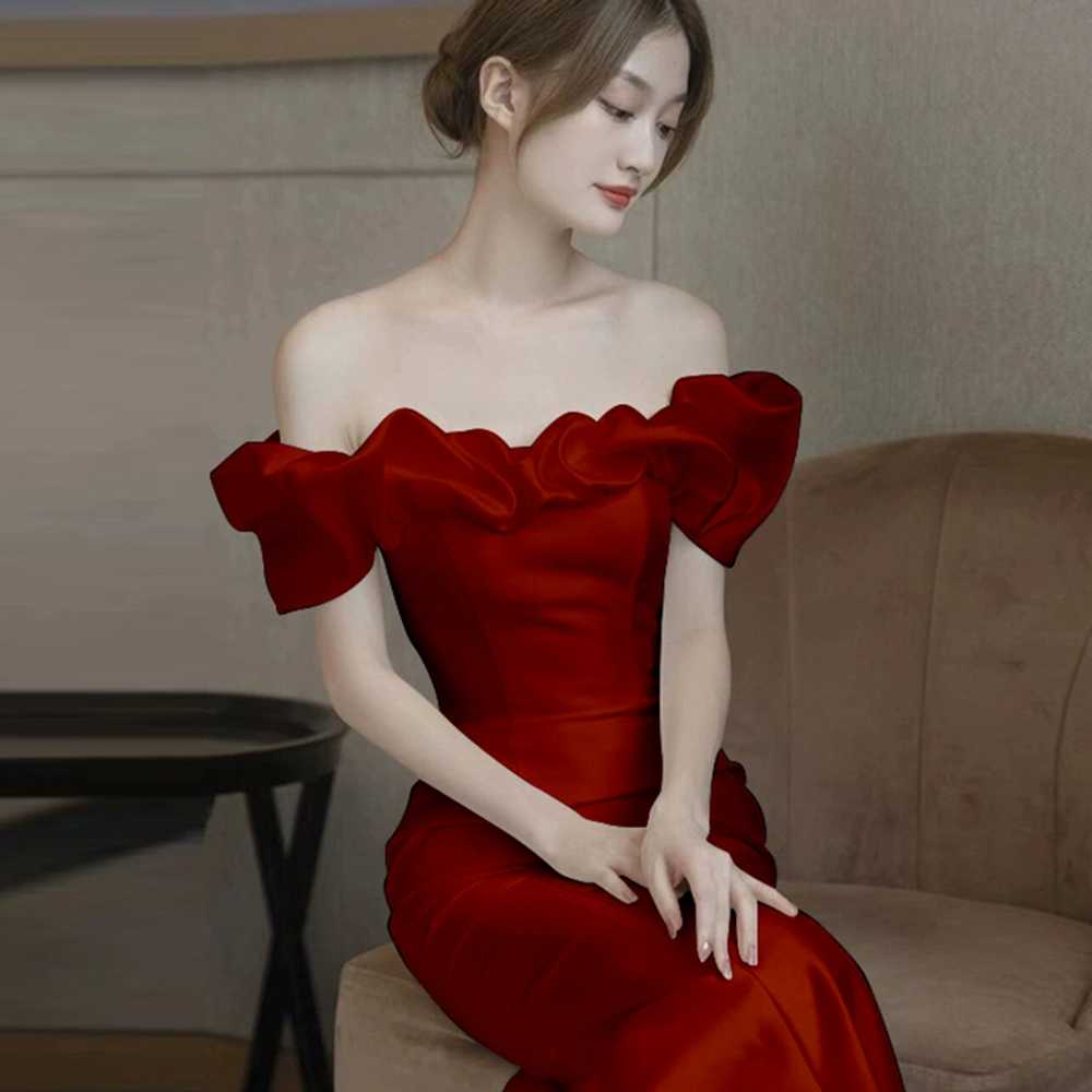 오프숄더 드레스 웨딩드레스 브라이덜샤워 돌잔치 - 상세 이미지 5