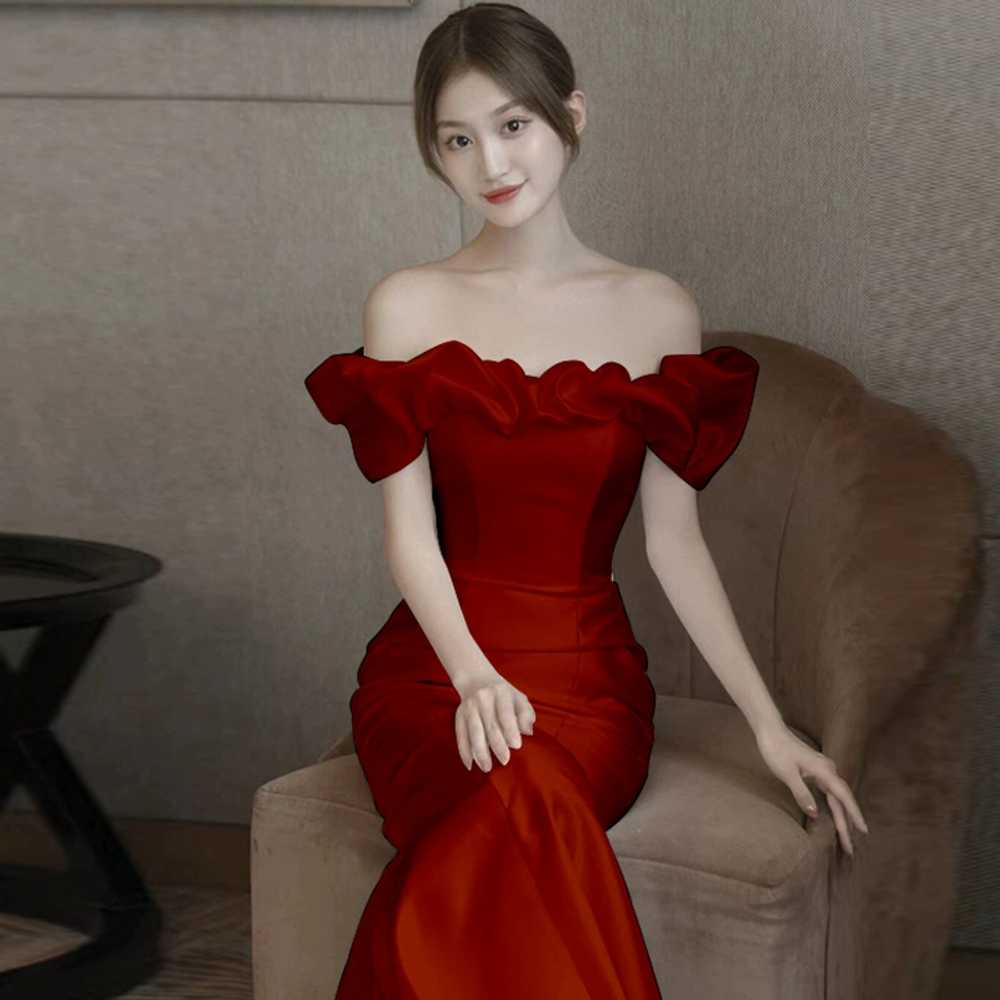 오프숄더 드레스 웨딩드레스 브라이덜샤워 돌잔치 - 상품 이미지