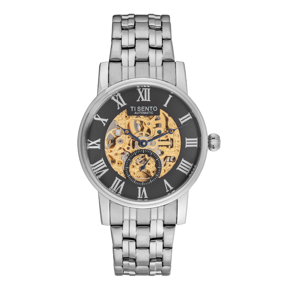 티센토 남성 오토매틱 메탈시계 TS60071 스켈레톤 오픈하트 입문 데일리 정장