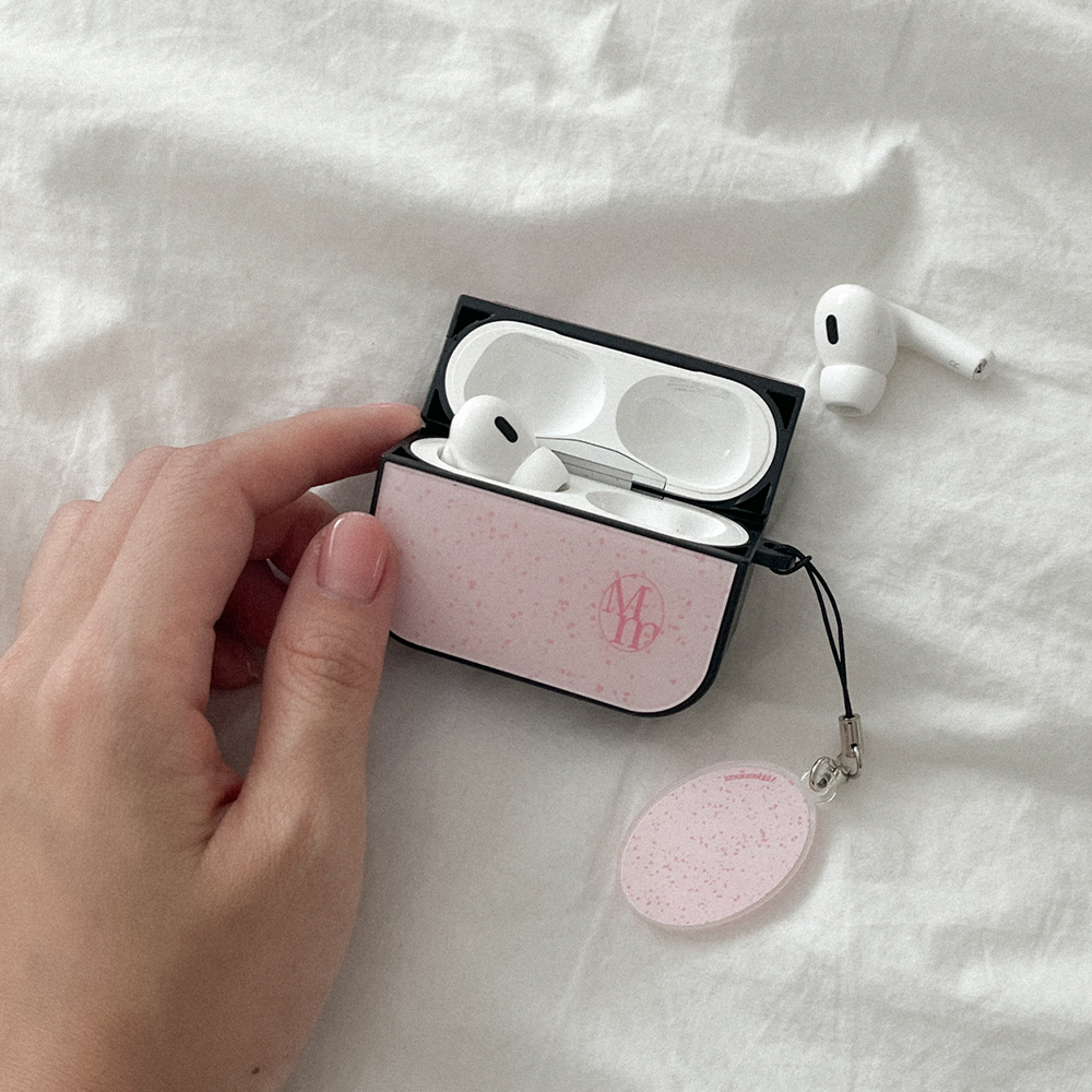 [mm] sand pattern 에어팟 프로 케이스 하드 범퍼 black