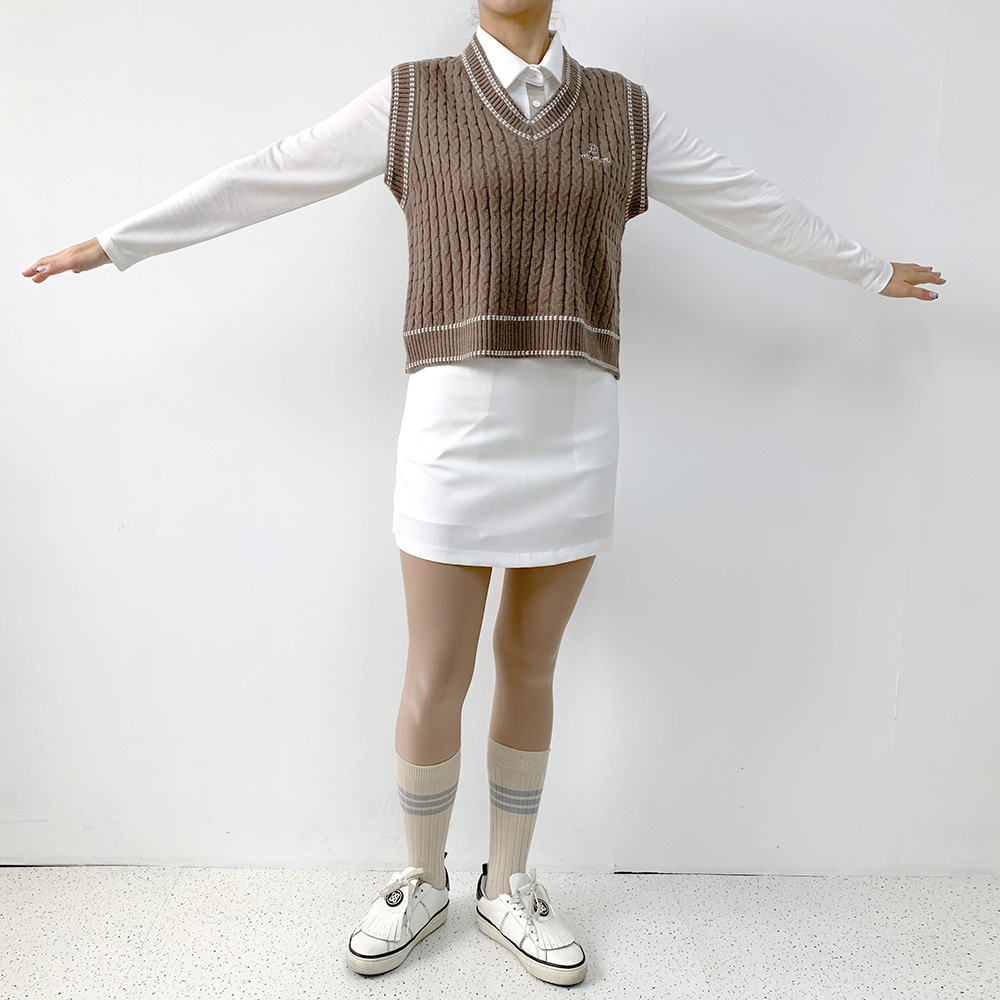 스트록 니트 골프조끼 가을골프웨어 보에르 상세 이미지 14