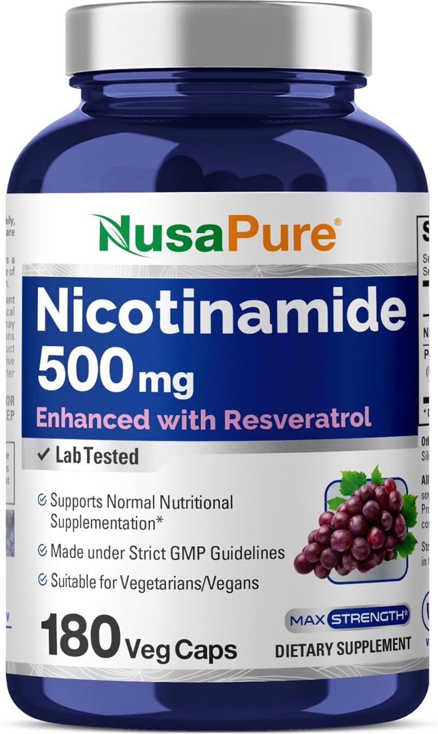 누사퓨어 니코틴산아미드 트랜스 레스베라트롤 500mg 180정 - 상세 이미지 2