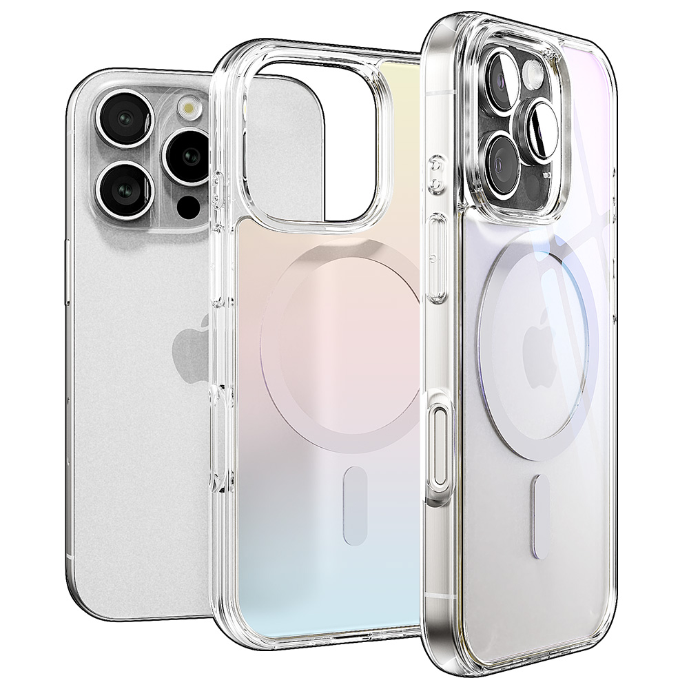 빅쏘 띠부띠부 컬러 범퍼 맥세이프 케이스 투명, 아이폰16 프로 맥스