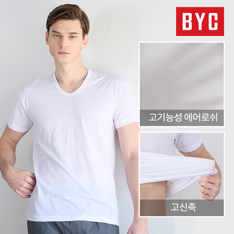 BYC 남성 에어로쉬 스포츠 반팔런닝 3매 P341265506