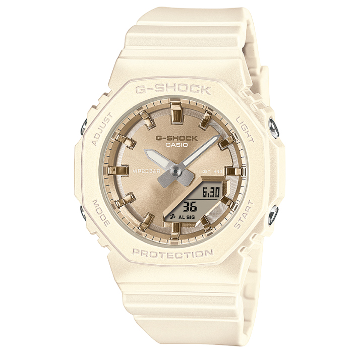 카시오 CASIO 지샥 실크 모델 캐주얼 손목 시계 GMA-P2100ST-9AJF 화이트