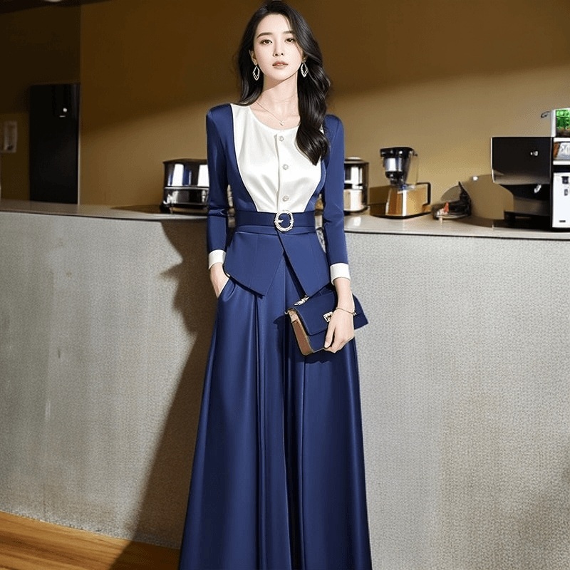 이부진패션 하객 우아한 원피스 수입의류 하객룩 영부인 품위 고급 셋업 - 상세 이미지 3