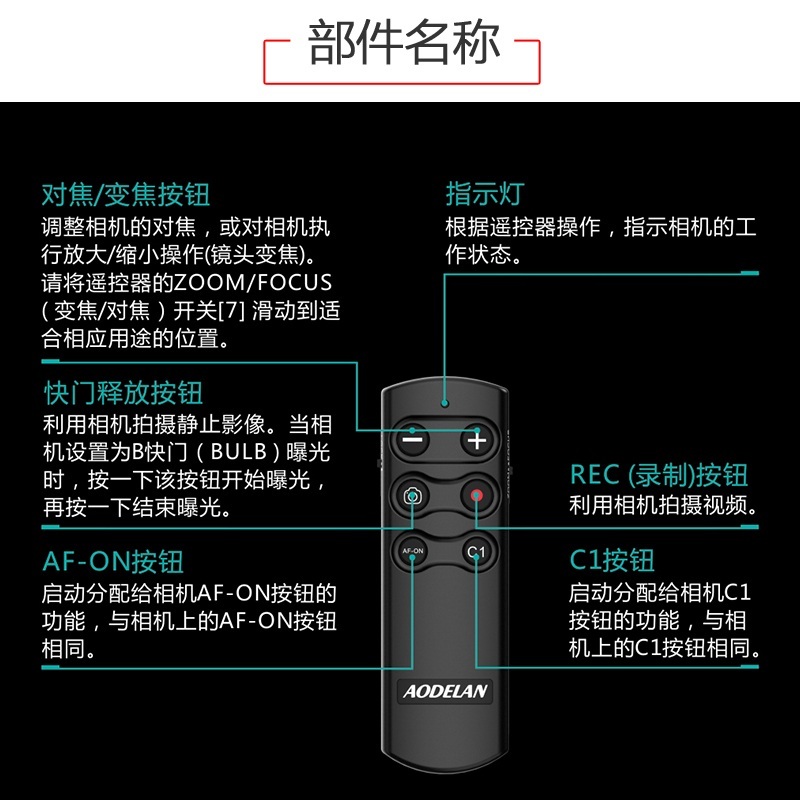 소니 카메라 블루투스 리모콘 ZV1 ZVE10 A7M4 A7R3 A7S3 A7C A7R5 A1 - 상세 이미지 2