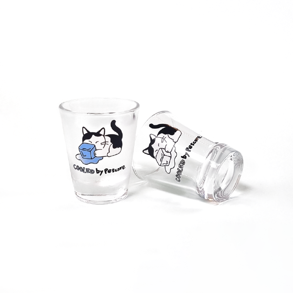 펫케어 변색 소주잔 색변하는 변온 고양이 캐릭터 집들이선물 1P