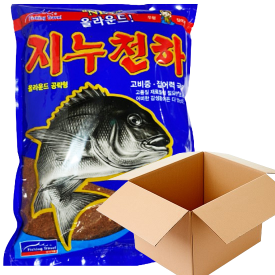 낚시여행 지누천하 1박스 10개입 습식 감성돔 집어제 1봉 파우더 밑밥 미끼 고비중