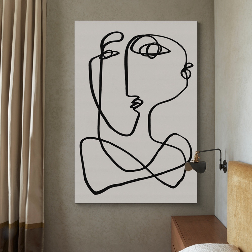 흑백 인테리어 액자 그림 이어그리기 분위기있는 샵 - 상세 이미지 3