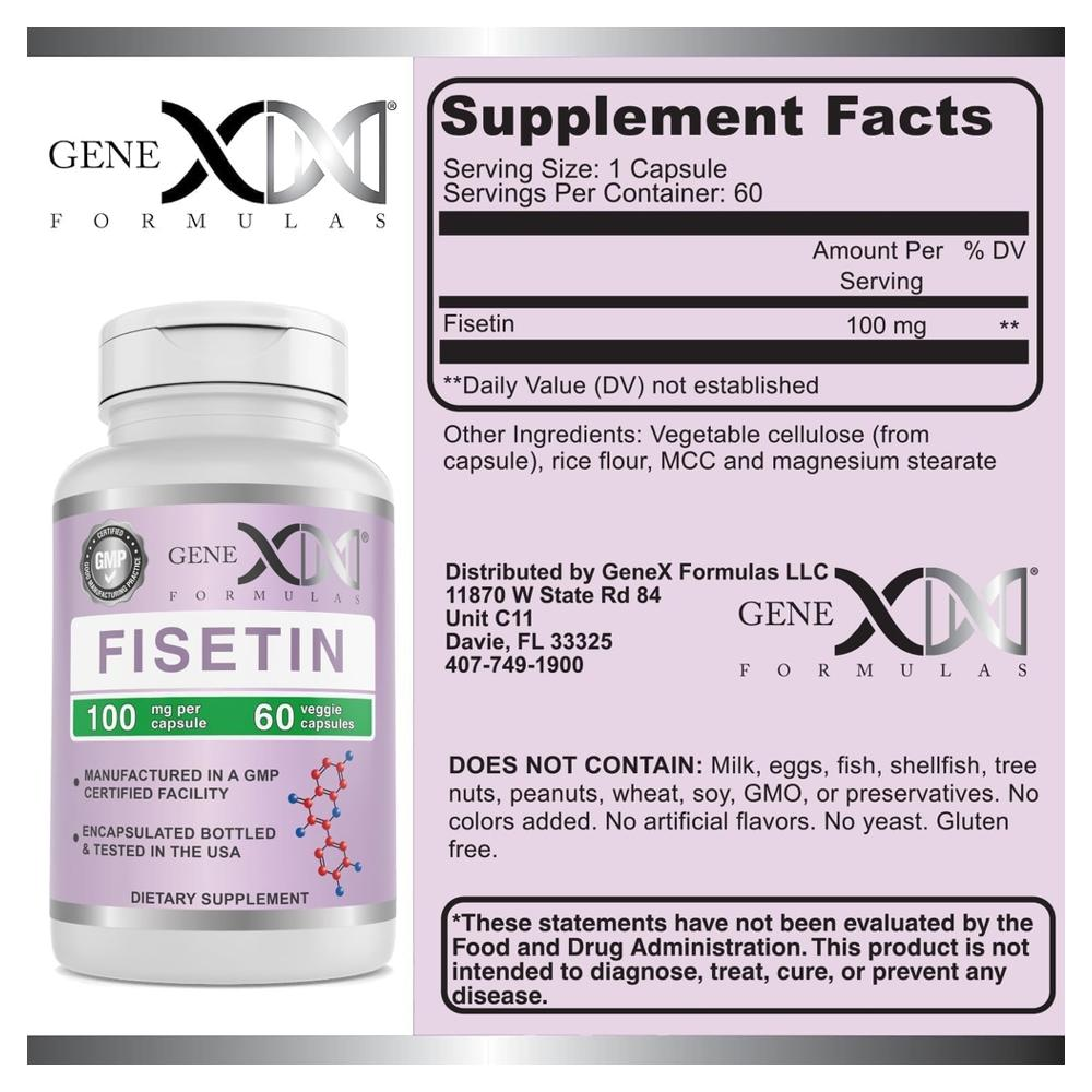 GENEX Fisetin 100mg 60캡슐 피세틴 - 상세 이미지 3