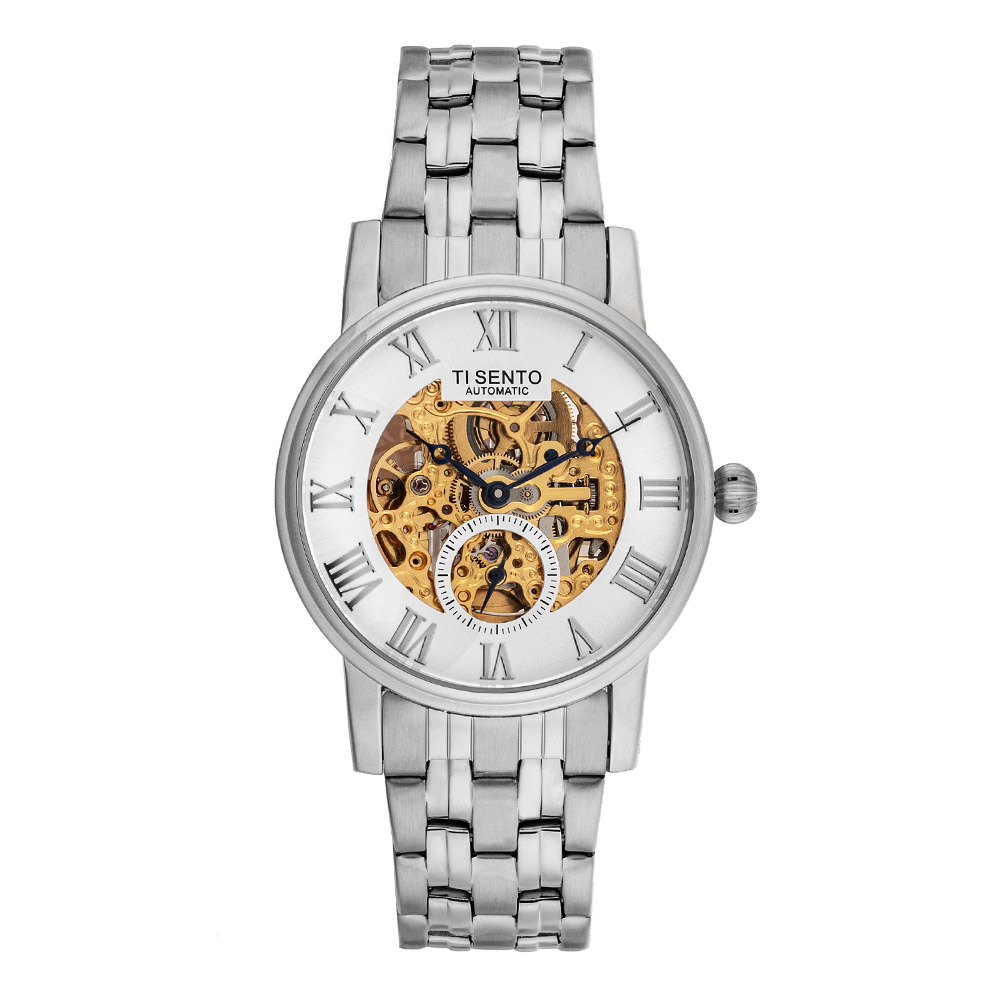 티센토 남성 오토매틱 메탈시계 TS60071 스켈레톤 오픈하트 입문 데일리 정장