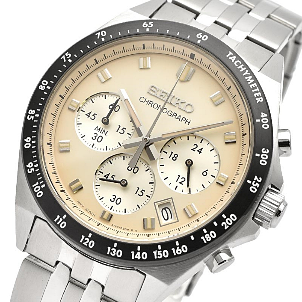 세이코 SEIKO 크로노그래프 빈티지 남자 손목 레이싱 시계 SBTR047 베이지 - 메인 이미지