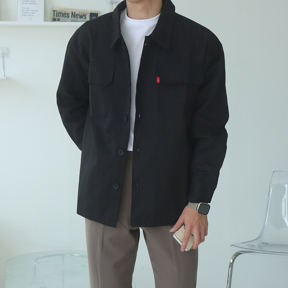 남자자켓 트러커 커플 봄 가을 오버핏 남자 면 자켓 이미지 4
