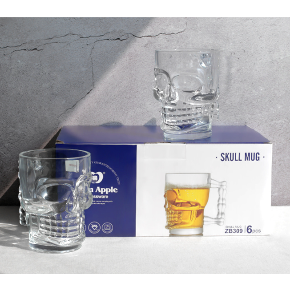 맥주전용잔 생맥주잔 업소용 특이한 손잡이 맥주 글라스 세트 이미지 6