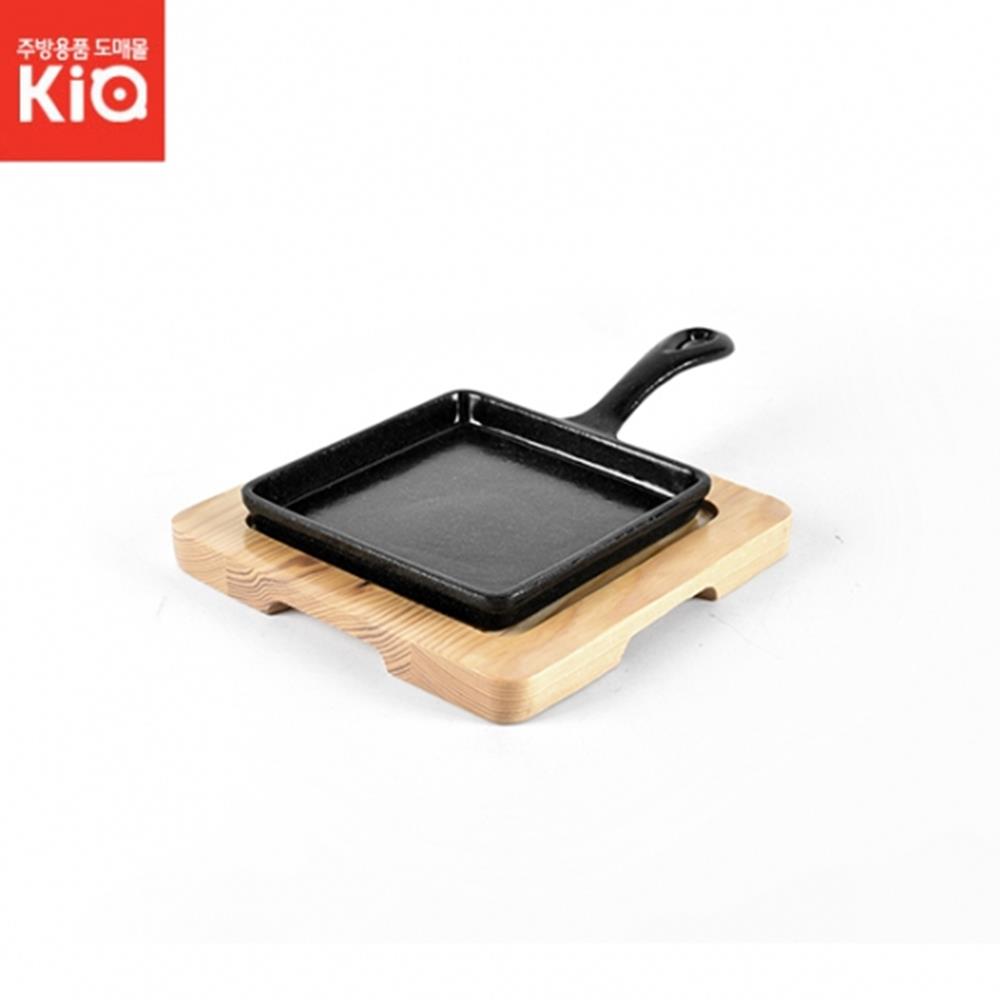 손잡이 정사각 주물팬 철판 그릴팬 닭갈비판 고기후라이팬 스테이크후라이팬 불고기판 삼겹살판 생선팬 : 해피 한스