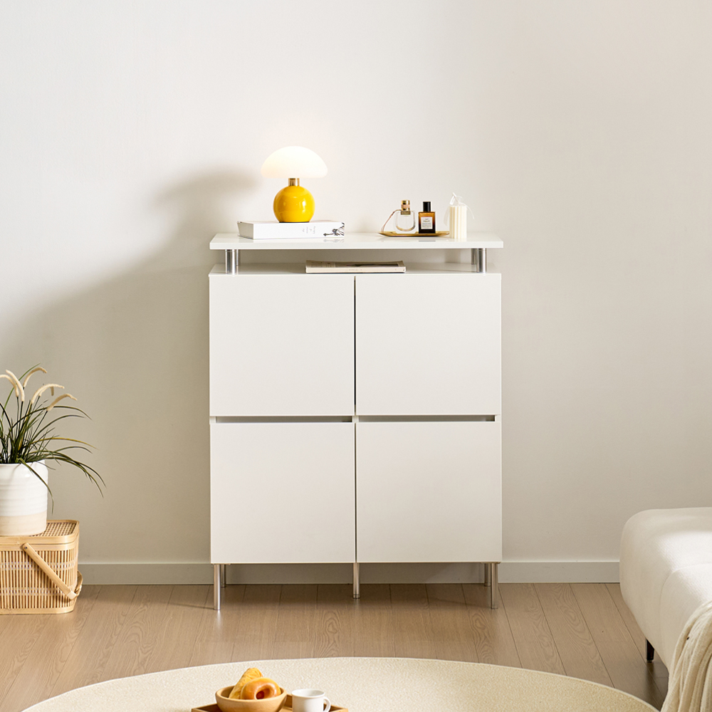 로아 수납장 2단 800 (다리형/상판형) 화이트 모듈 다용도 거실 베란다 맘마존