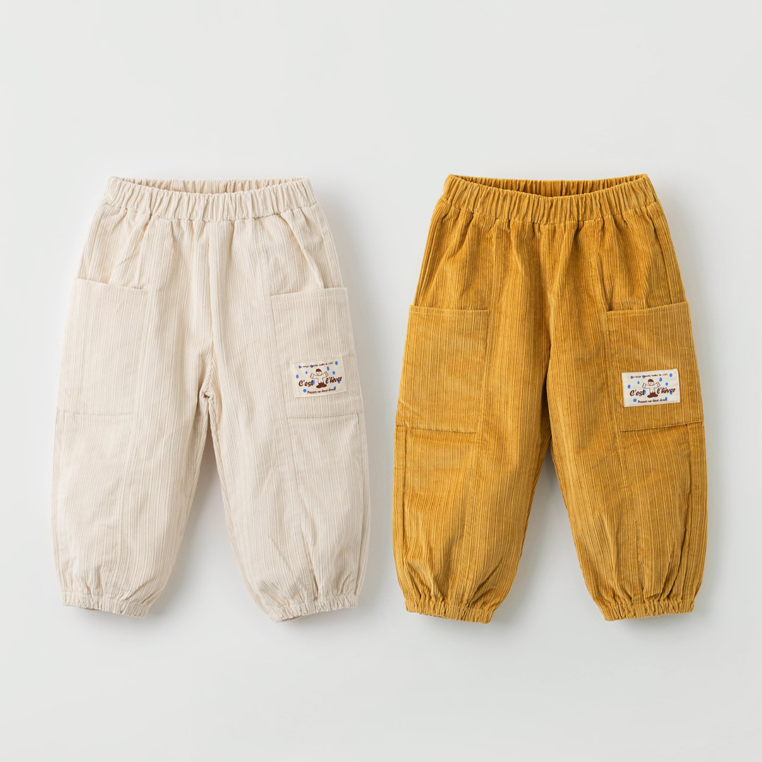 오즈키즈 유아 바지 아기 키즈 코듀로이 골덴 조거팬츠 여아 남아 피넛츠 - 상품 이미지