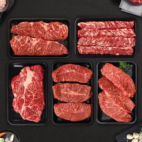 바라던 [냉장] 소한마리 세트 구이용 5종 1kg / 전용 패키지 포장 : 알파1
