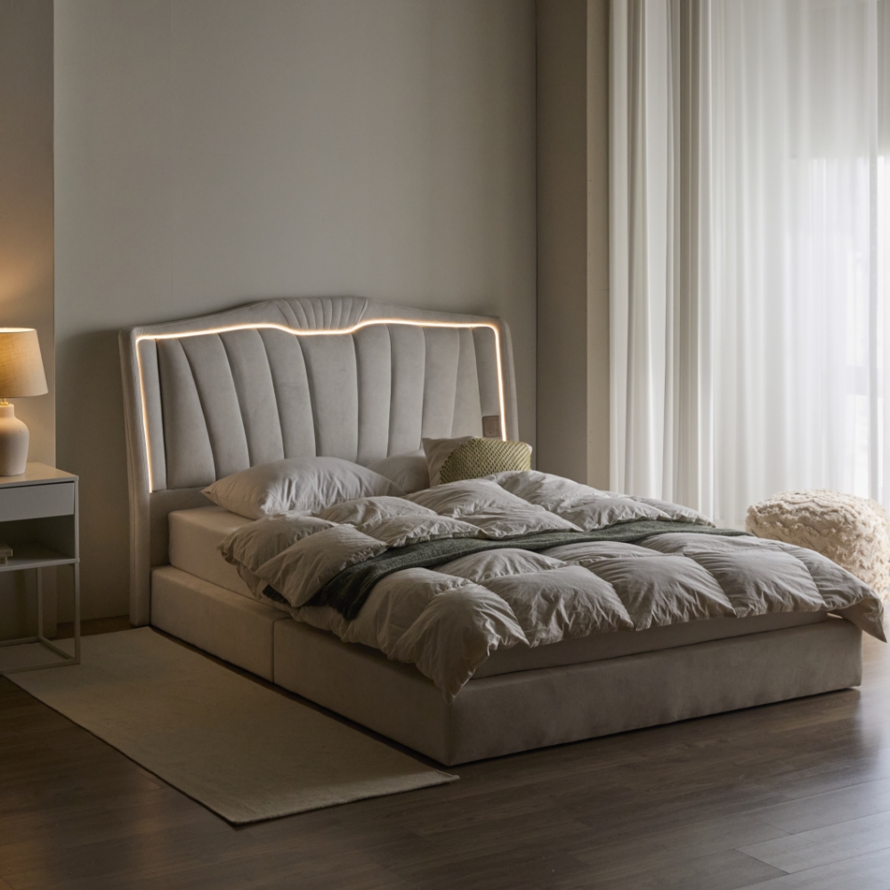 에덴느 밀레 호텔식 침대프레임 호텔 패브릭 신혼부부 호텔형 슈퍼싱글 1100