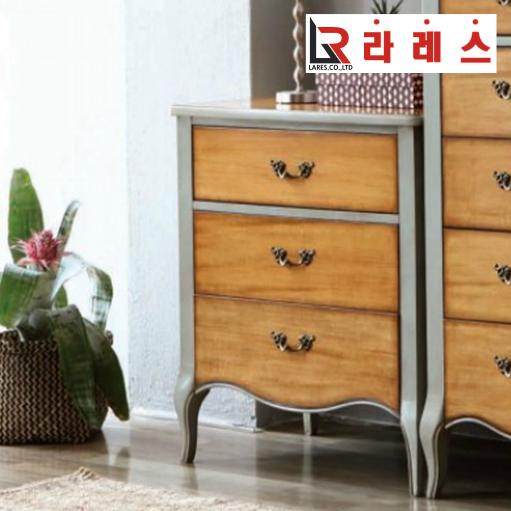 베로크 마호가니원목 엔틱 3단 800서랍장 - 메인 이미지