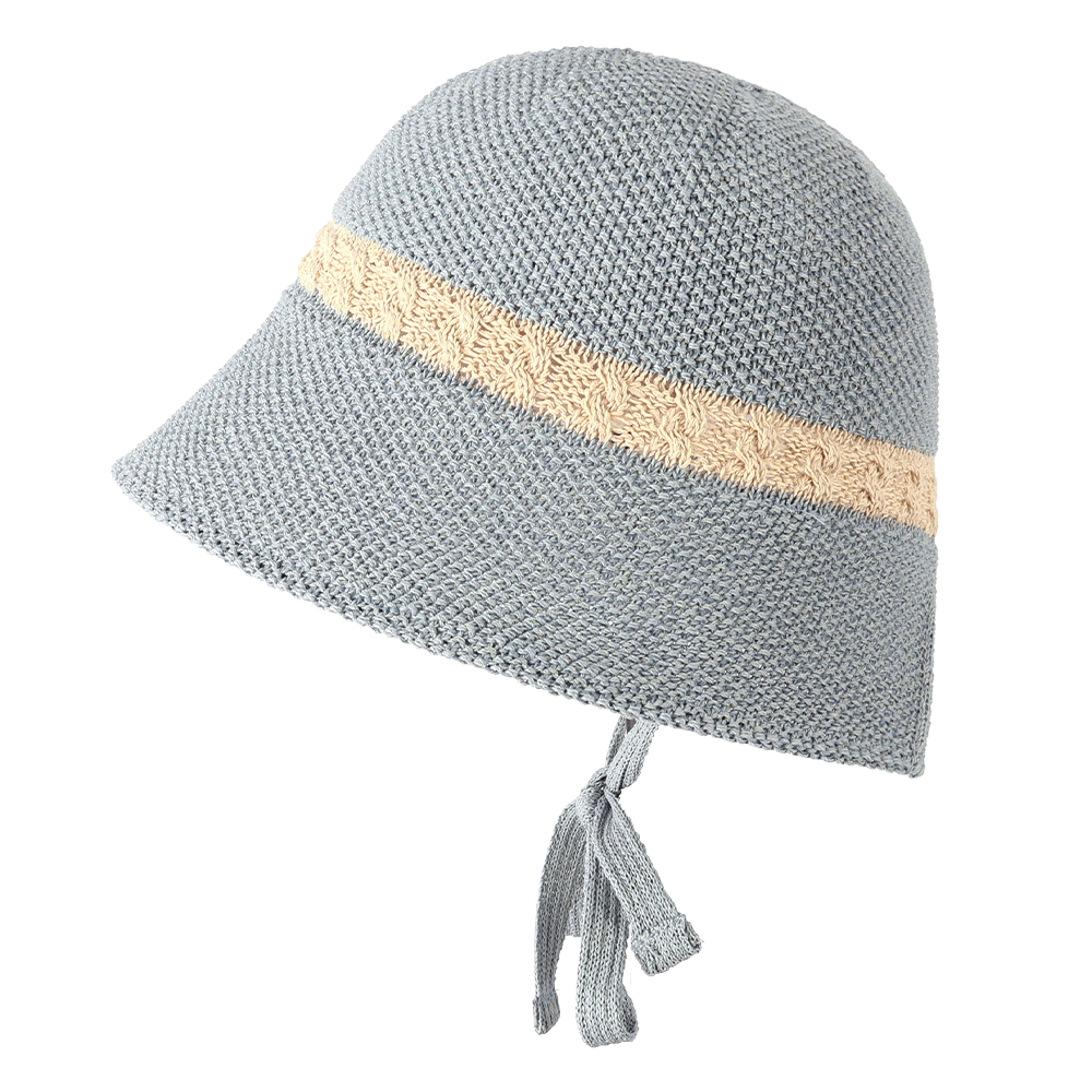 국내제작 시원한 여름 턱 끈 벙거지모자 뜨개 니트 지사모자 여성 버킷햇