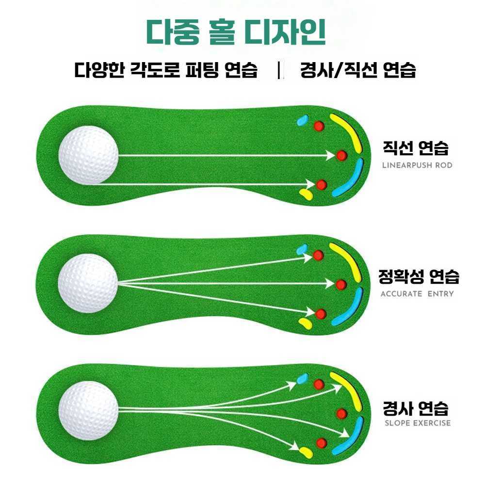 퍼팅연습매트 가정용 퍼터실내 골프 장치 오피스 미니 카펫 융 1mx3m 연습매트 - 상세 이미지 2