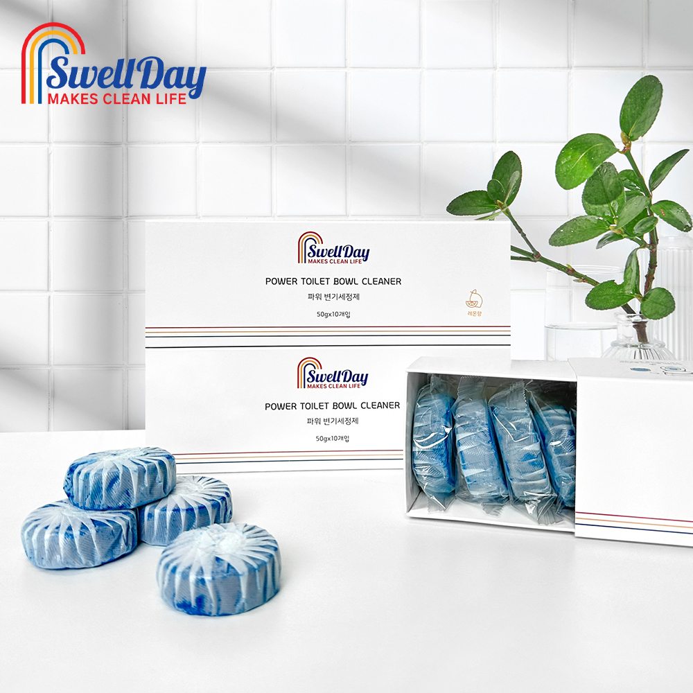 10개+10개 스웰데이 파워 변기 세정제 레몬향 화장실 청소 클리너 욕실 청소 냄새 제거