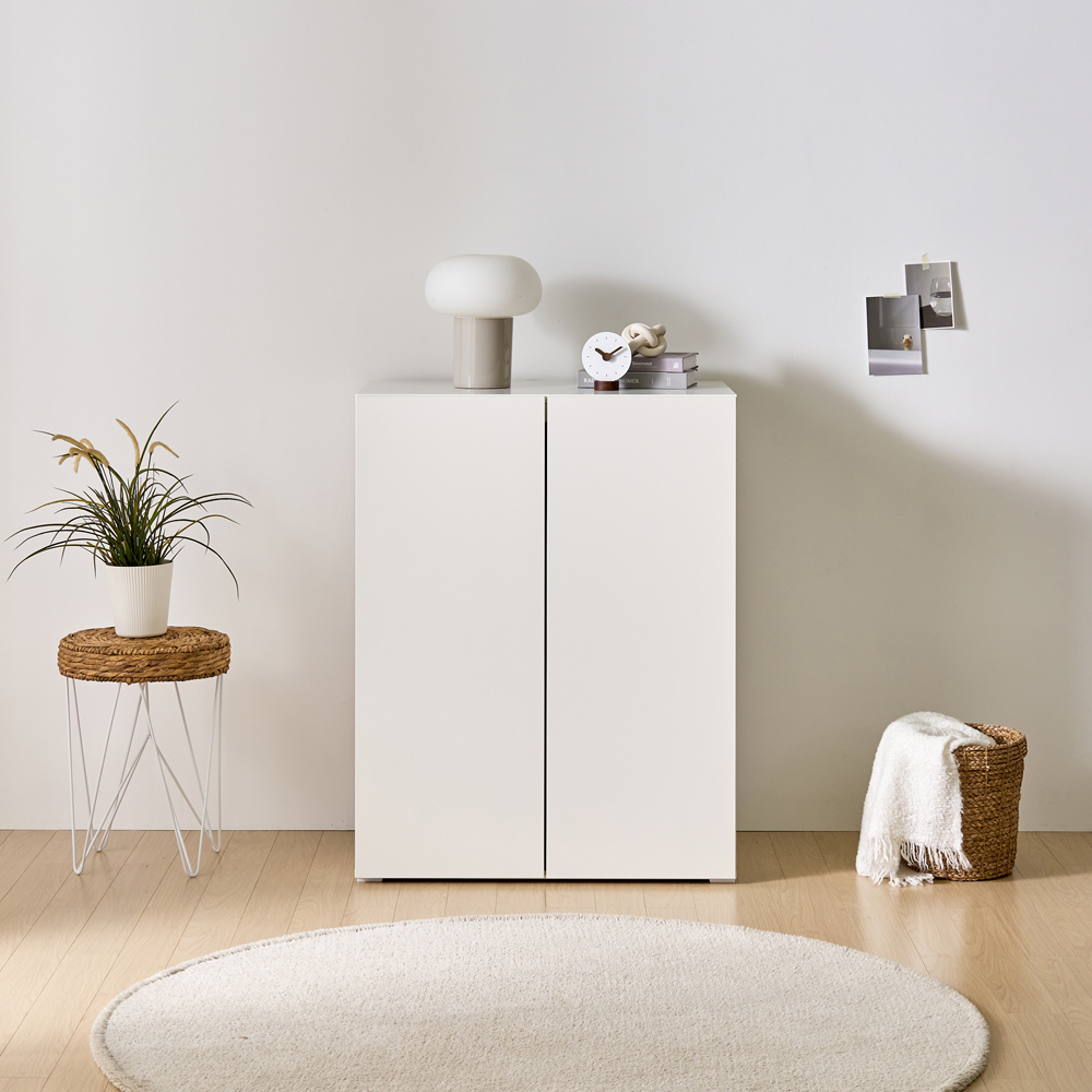 [와이드형] 조아 수납장 모듈 다용도 거실 베란다 (높은/일반형 800), 3단, 화이트