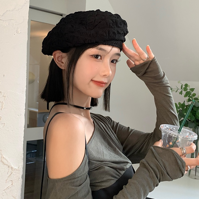 강민경 베레모 모자 인스타그램 가을 시어서커 의상 옷 패션 - 상세 이미지 2