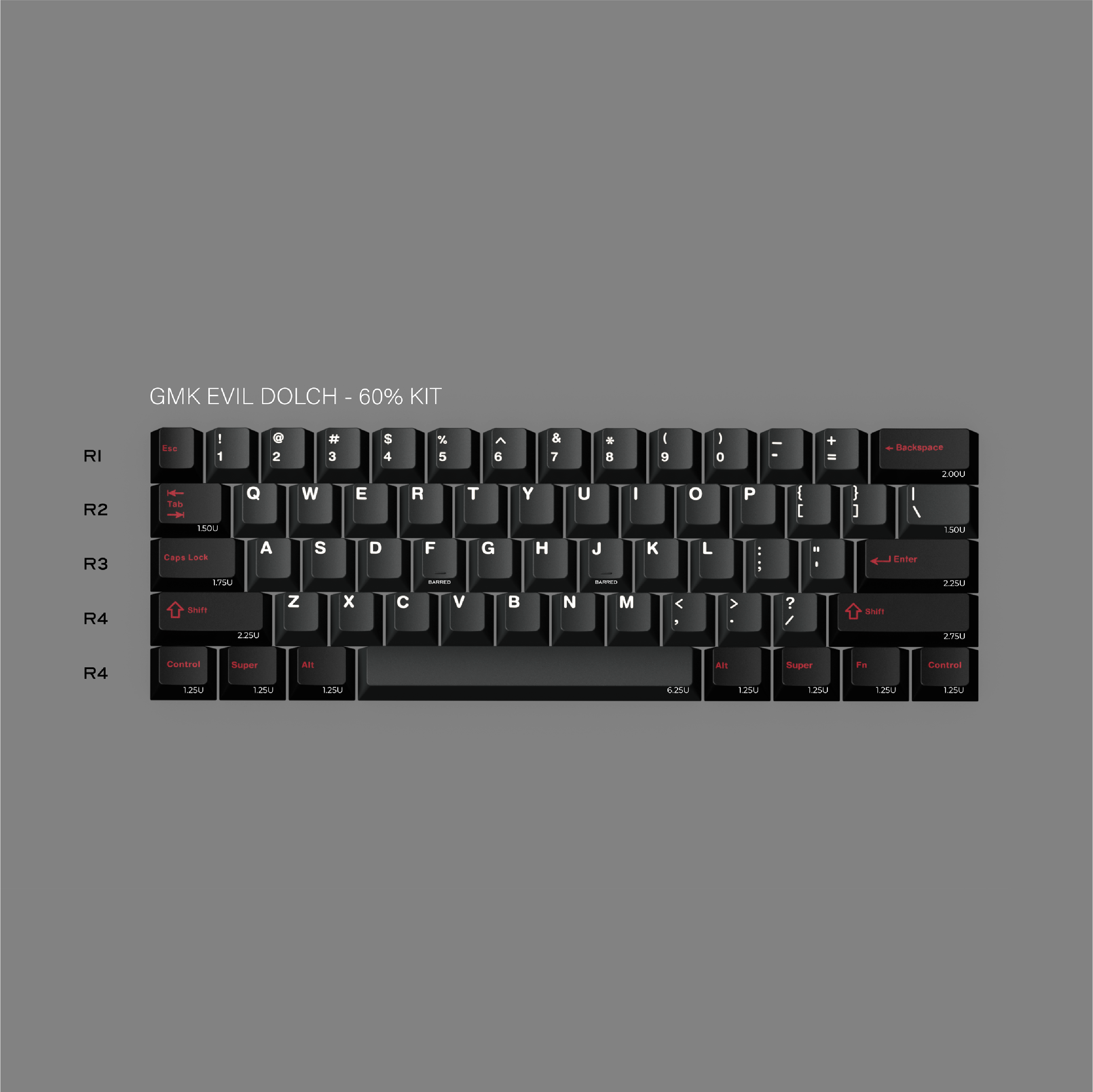 GMK CYL Evil Dolch The Split 키캡 TKL 킷 등 - 상세 이미지 5