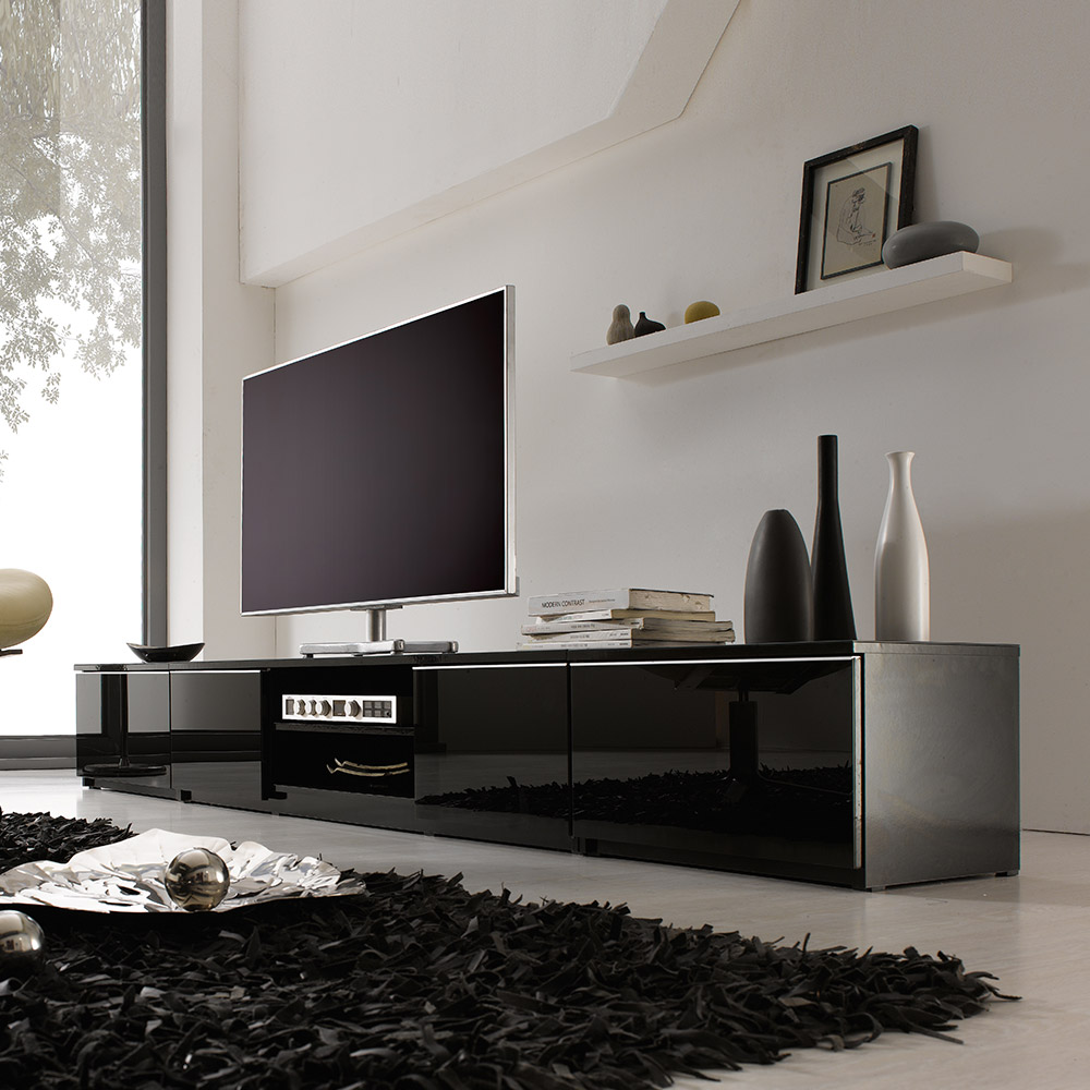 동서가구 블랙젝 2700 AV 수납 거실장 세트 DF920500